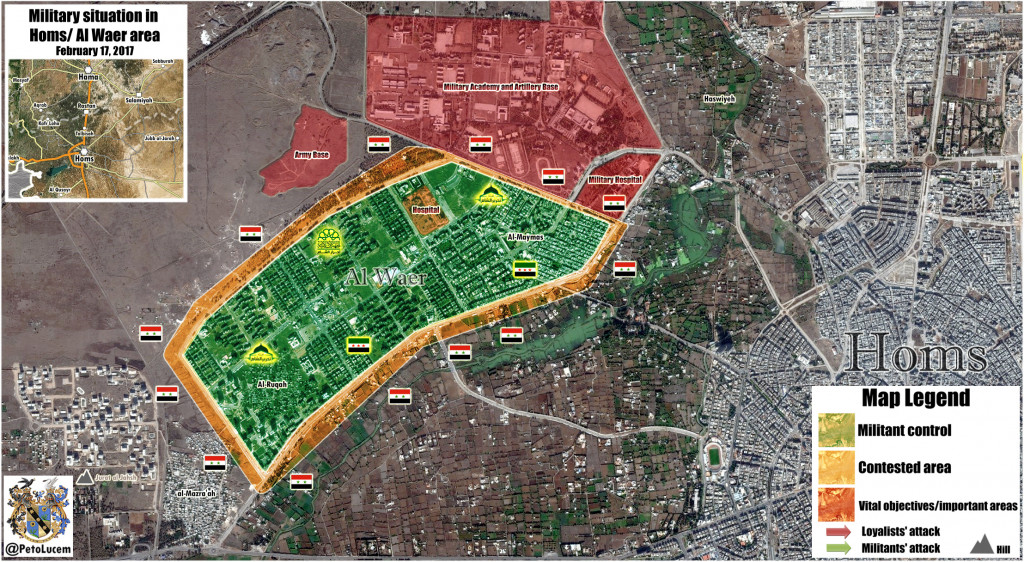 Military situation in Al Waer Area, Homs On February 17, 2017