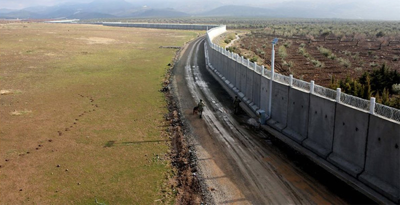 Turkey Built Over Half of Concrete Wall on Border with Syria