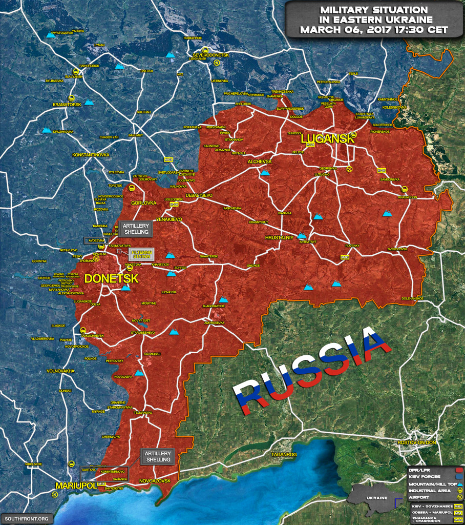 Military Situation In Eastern Ukraine On March 6, 2017