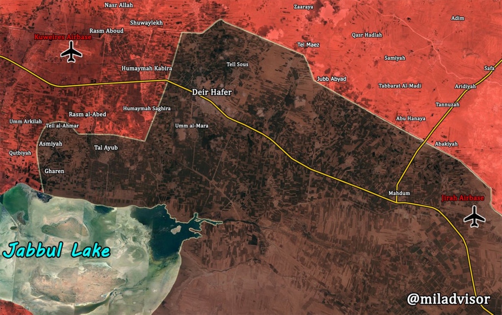 Syrian Troops Outflaking ISIS Stronghold Of Deir Hafer From Southern Direction