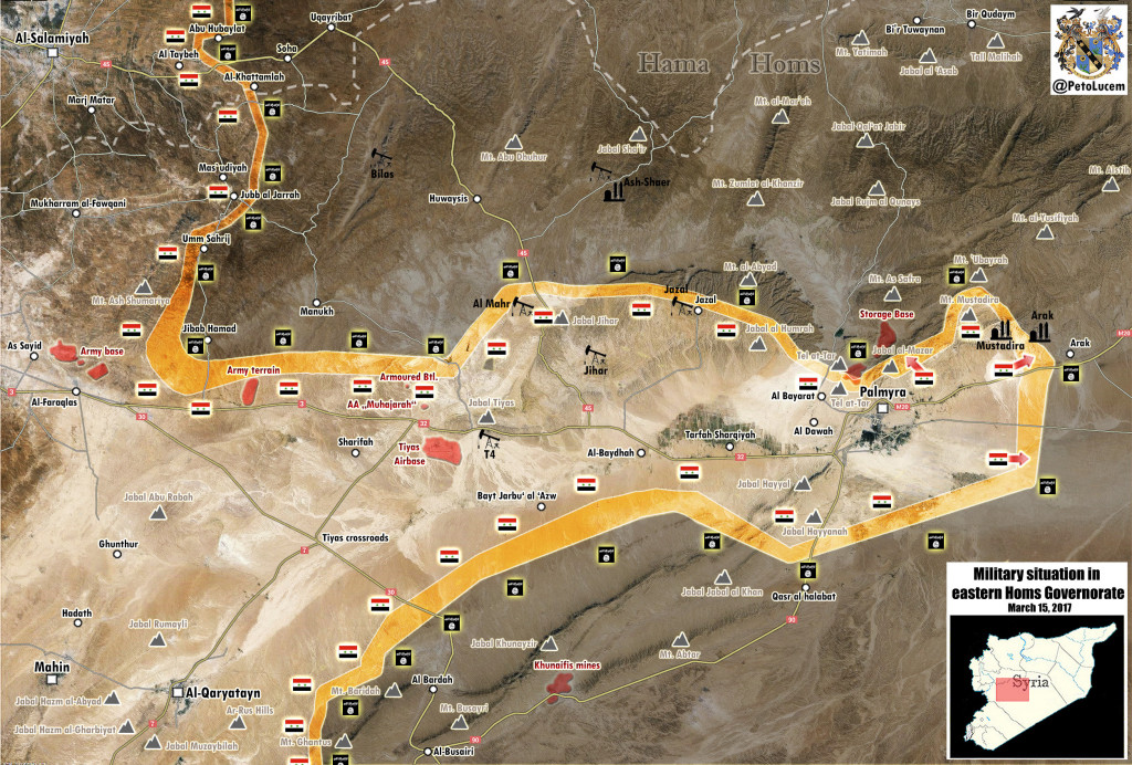 Military Situation In Area Of Palmyra After Recent Advances Of Syrian Army