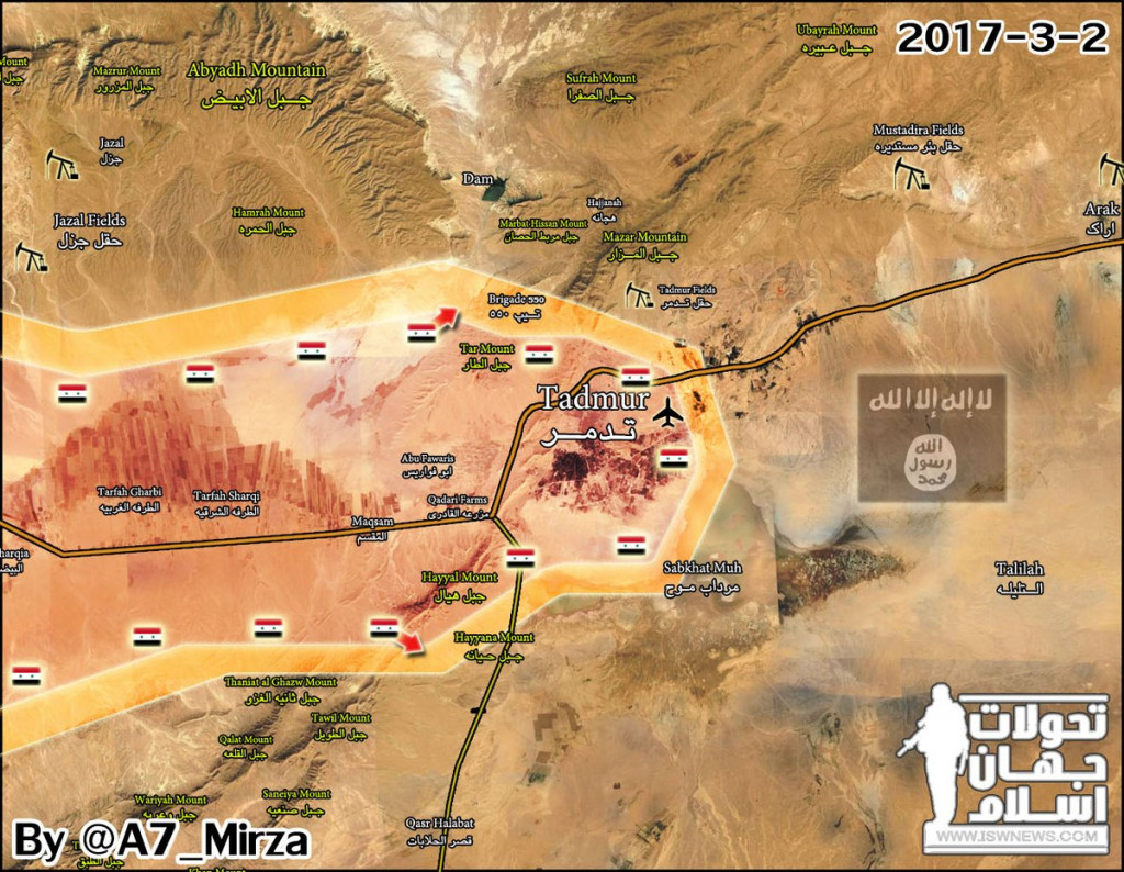 Maps Of Military Situation In Palmyra and Photos From Ancient City