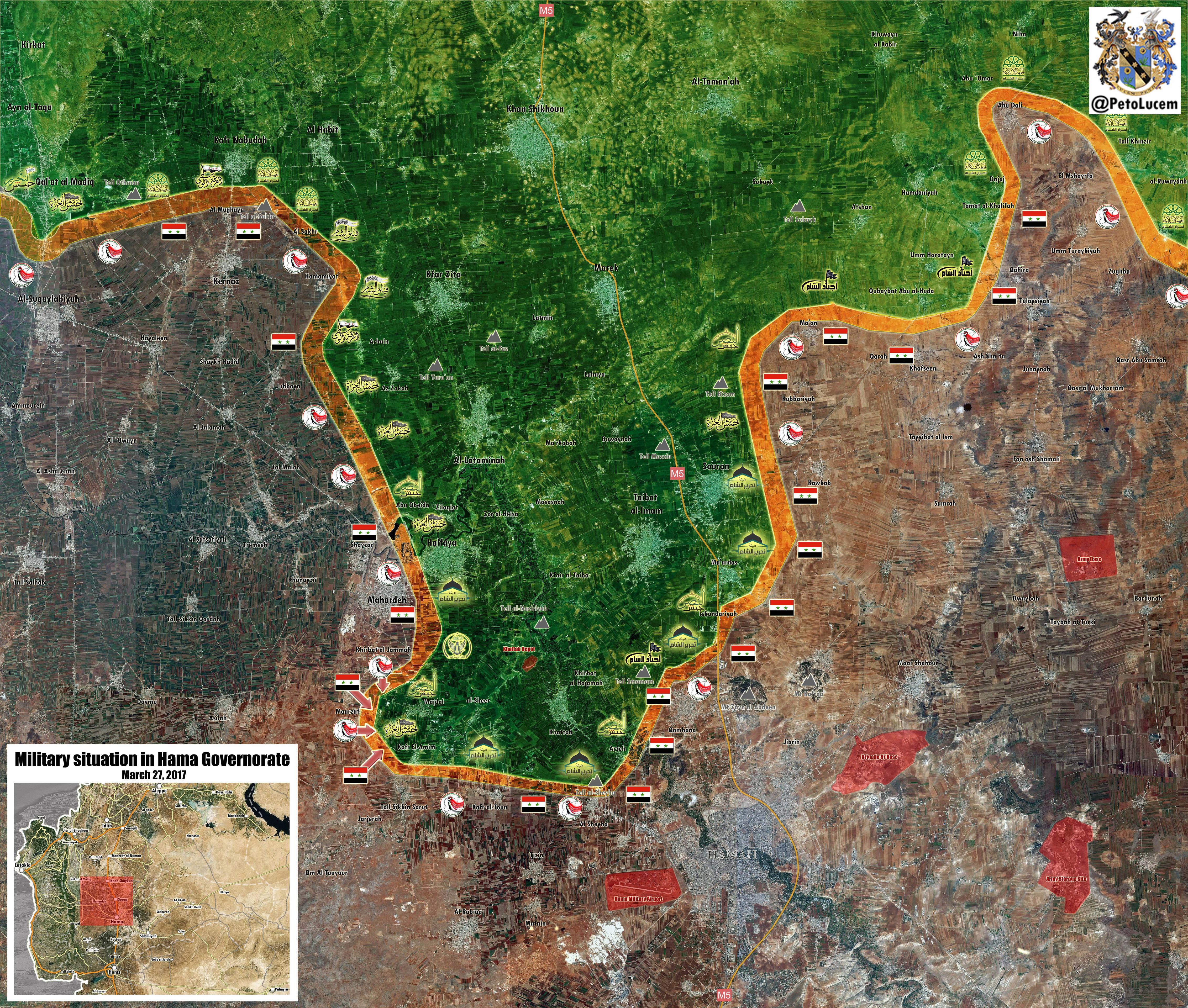 Footage: Government Forces Advancing Near Mahardeh