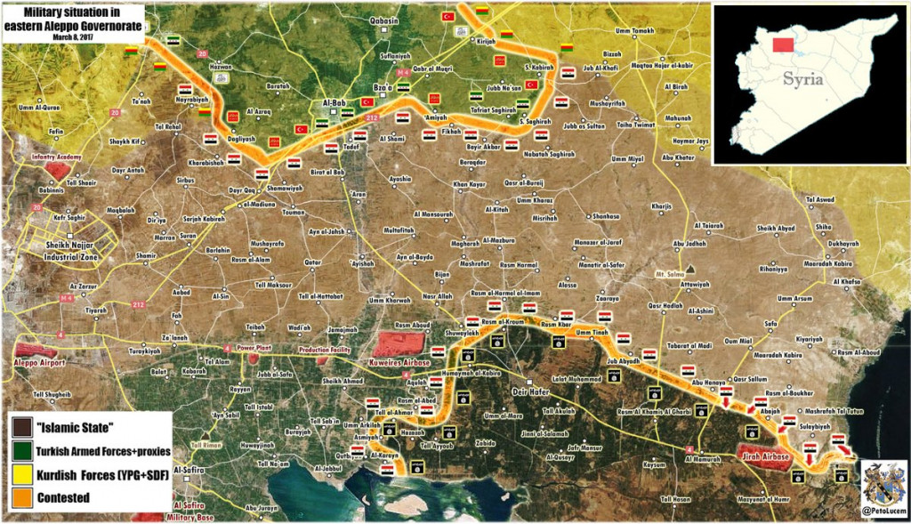 Syria: Military Situation In Eastern Part Of Aleppo Province After Recent Gains By Government Forces