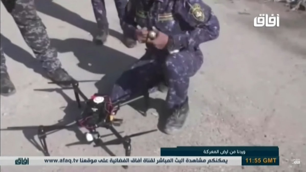 Footage: Iraqi Security Forces Use Armed Quadcopters Against ISIS In Mosul