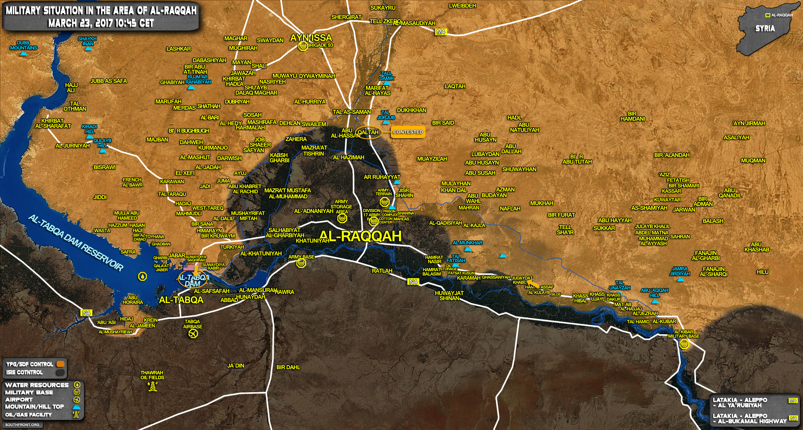 US Special Forces, SDF Fighters Capture Tabqa Dam In Raqqah Province - UNCONFIRMED