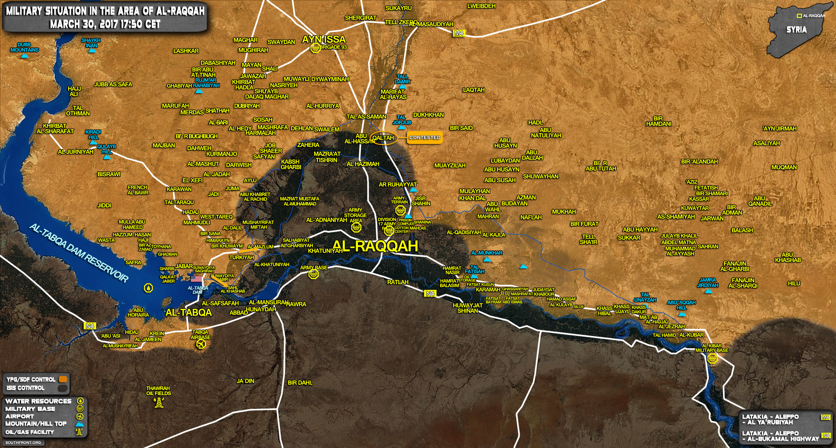 SDF Advancing On ISIS-held City Of Tabqa