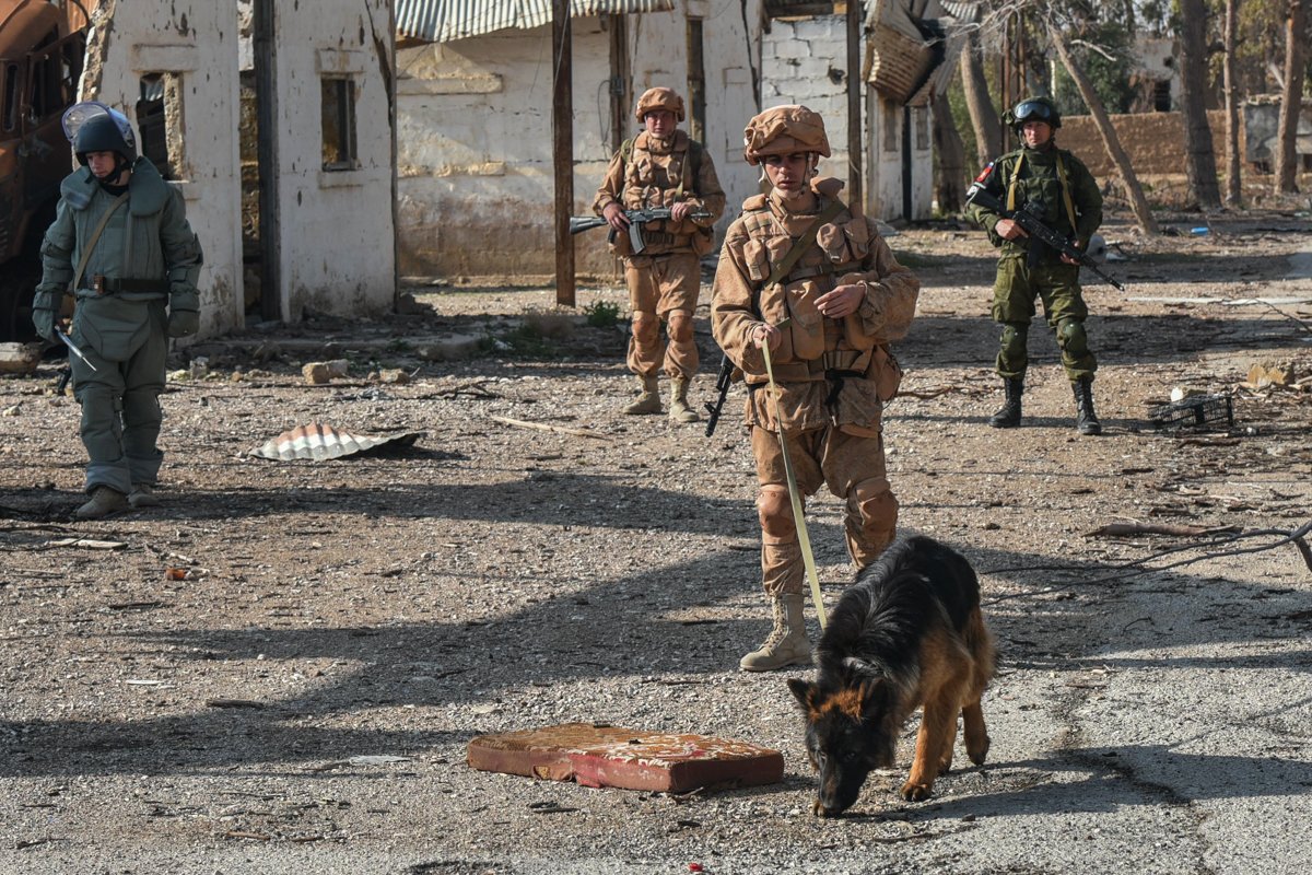 Russian Servicemen Finished Removing IEDs In Palmyra