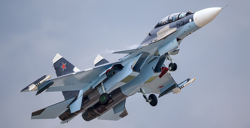 Russian Su-30SM and Su-35 Bombard Terrorists in Northern Hama & Idlib (Video)