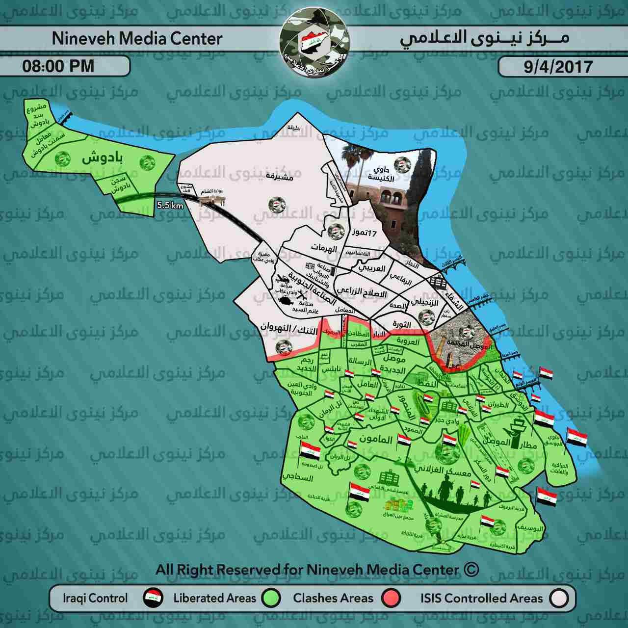 Iraqi Army Liberates Al-Matahen District In Western Mosul