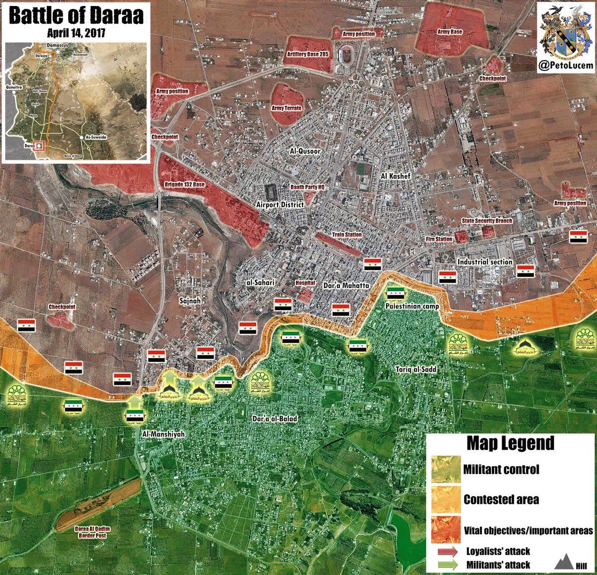 Haya'at Tahrir Al-Sham Is About To Capture Al-Minshyah Neighborhood In Dara'a