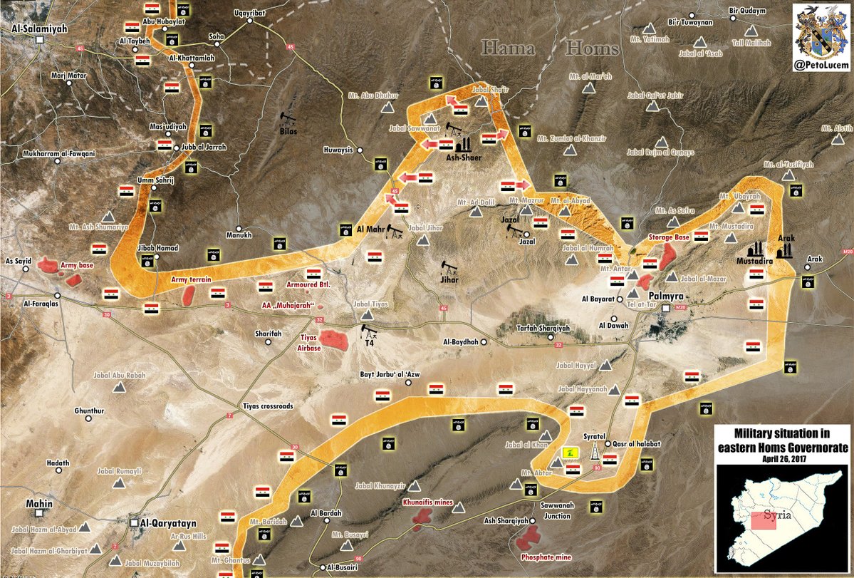 Military Situation In Palmyra Countryside After Recent Advances By Syrian Army