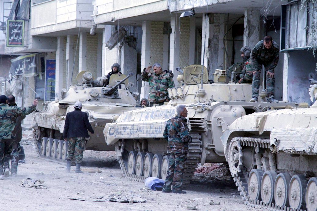 Syrian Army Separates Barza Orchards From Al-Qaboun - Reports