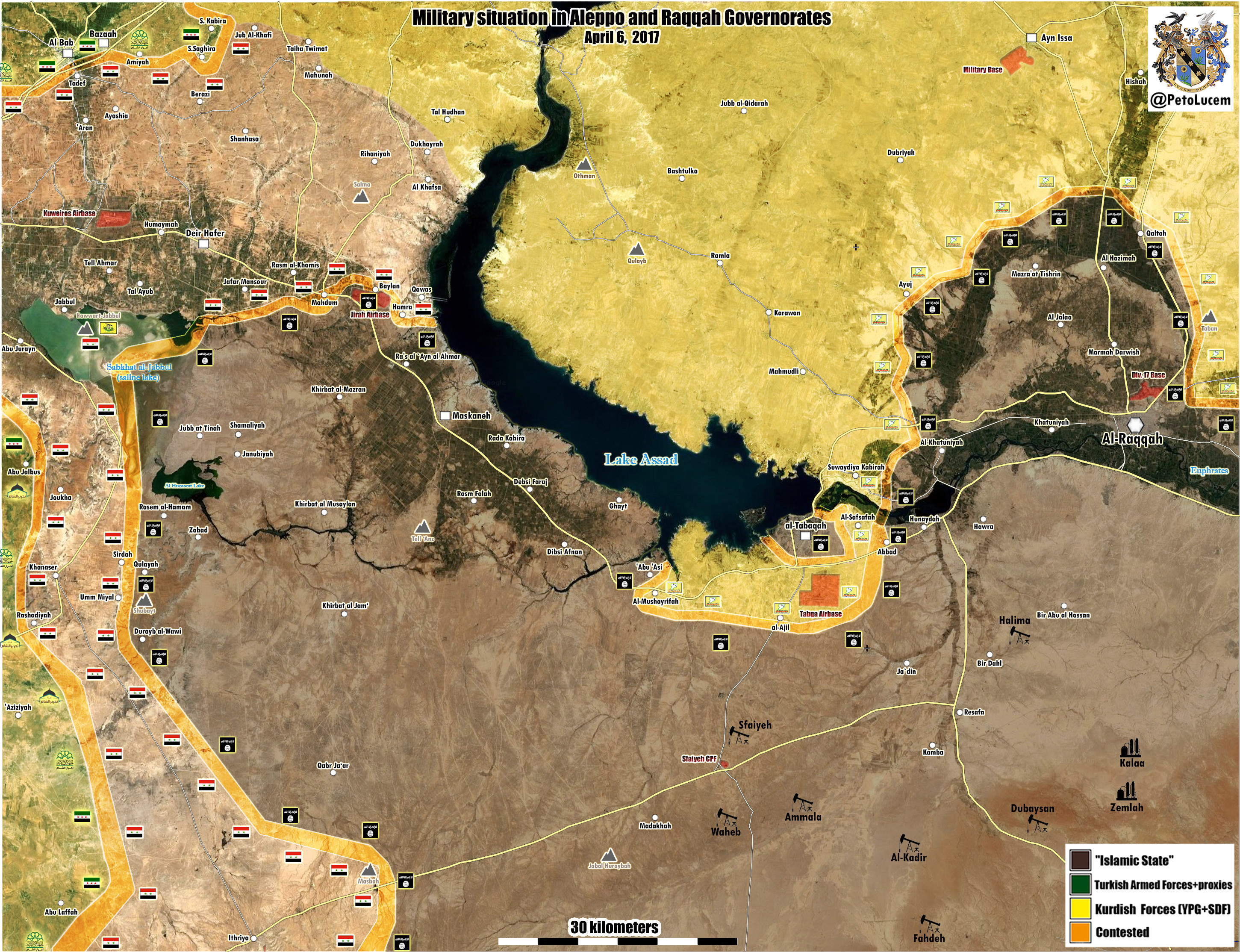 Syrian Democratic Forces Besiege Tabqa. US Troops Ambush ISIS Near Dir Ez Zor