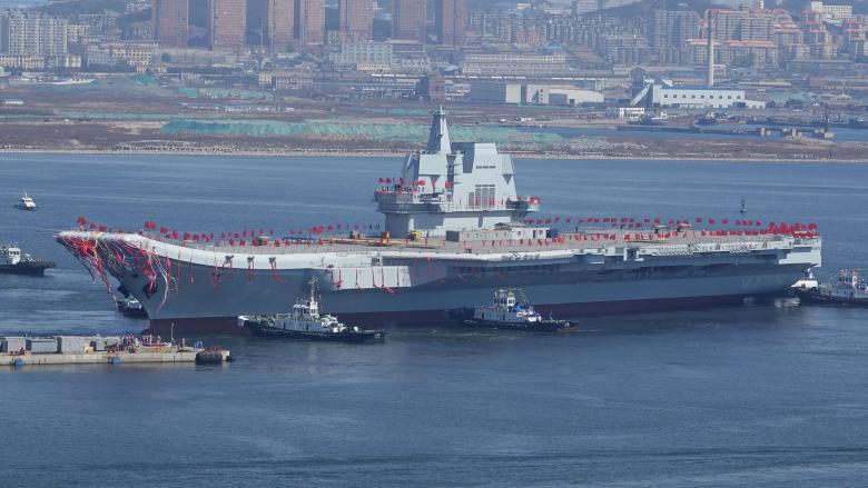 China Launched Its Newly Built Aircraft-Carrier (Photos, Videos)