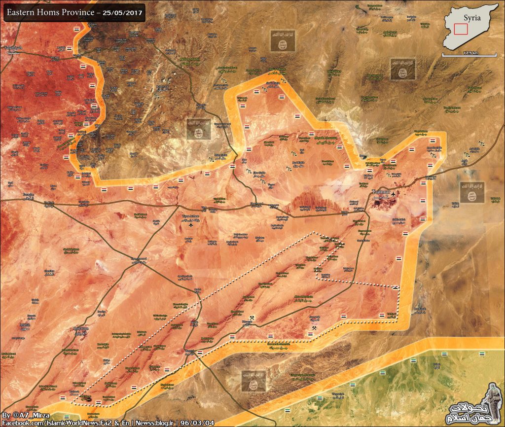 Syrian Army Liberated 1,400 km2 From ISIS In One Day Advance In Homs