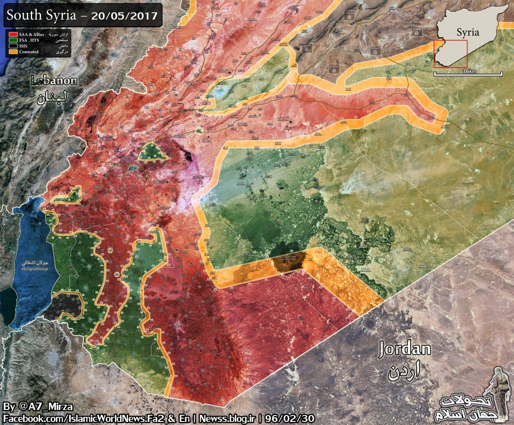 Map Update: Military Situation In Southen Syria