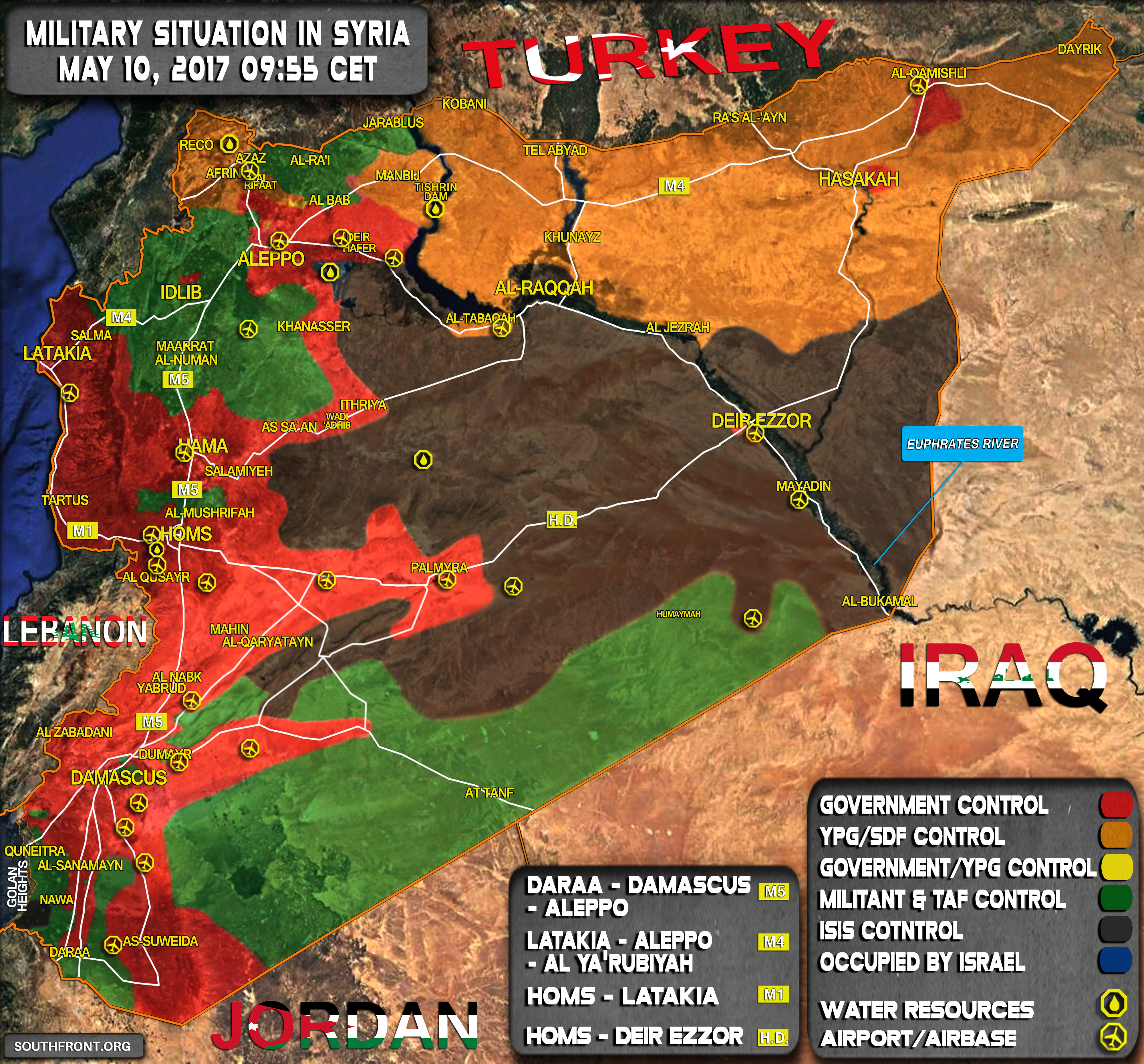 Military Situation In Syria On May 10, 2017 (Map Update)