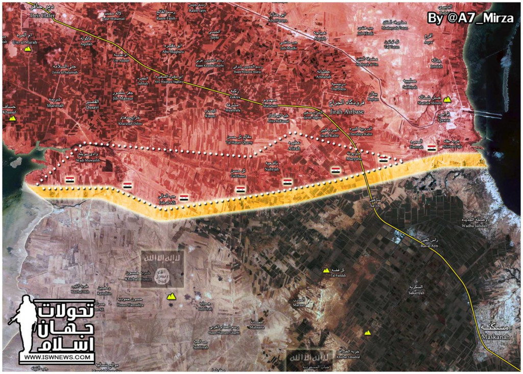 Map: Tiger Forces Progress Against ISIS In Eastern Aleppo