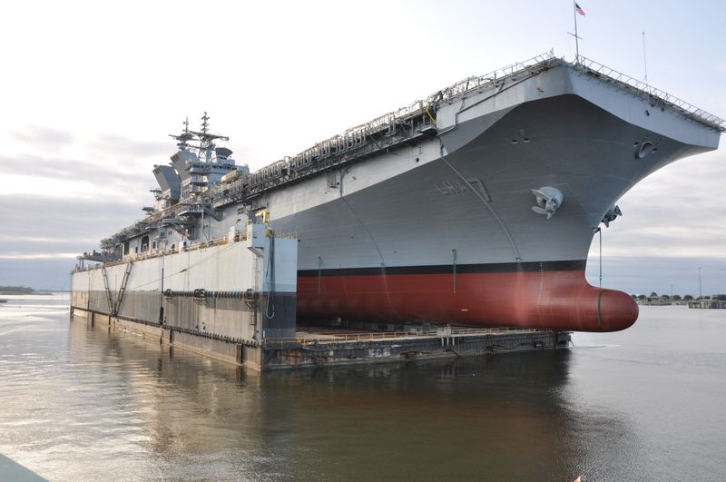 US Navy Launches LHA 7 Tripoli Amphibious Assault Ship (Video)