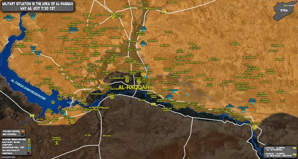 Military Situation In Raqqah Countryside On May 22, 2017 (Syria Map Update)