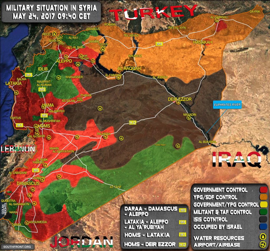 Military Situation In Syria On May 24, 2017 (Map Update)