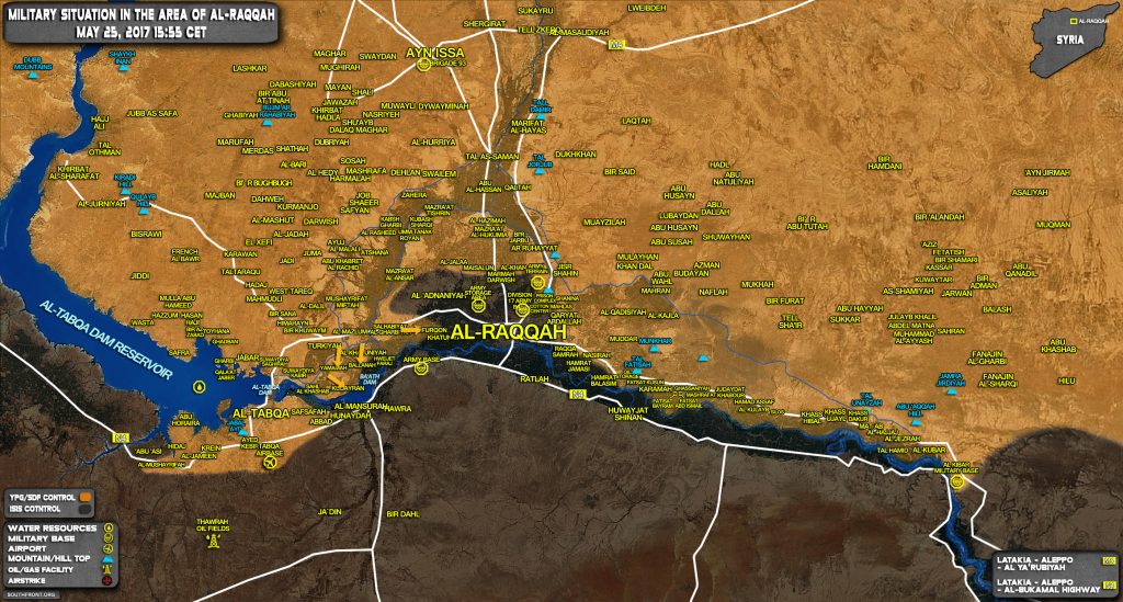 Military Situation In Raqqah Countryside On May 25, 2017 (Syria Map Update)