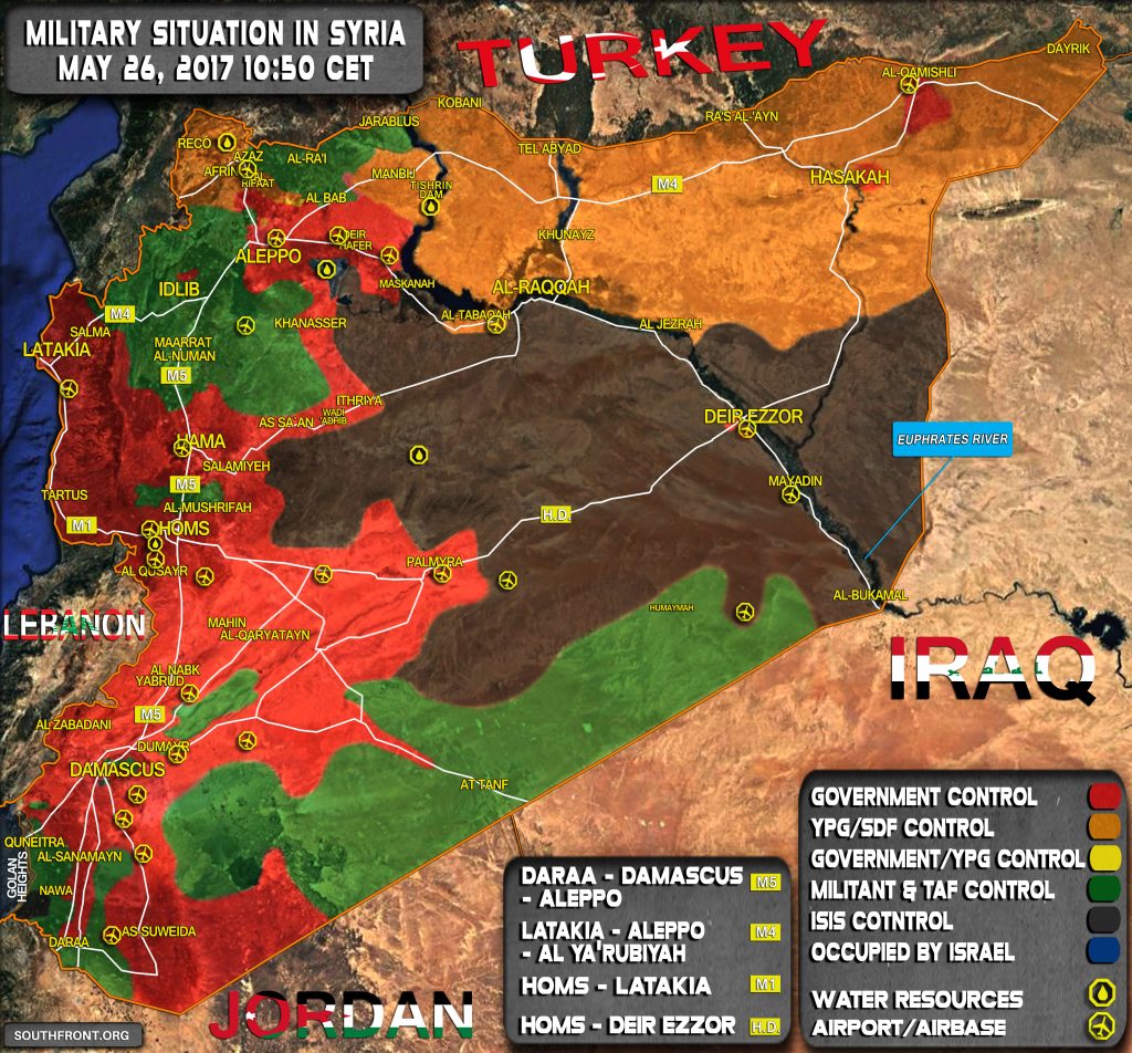 Military Situation In Syria On May 26, 2017 (Map Update)