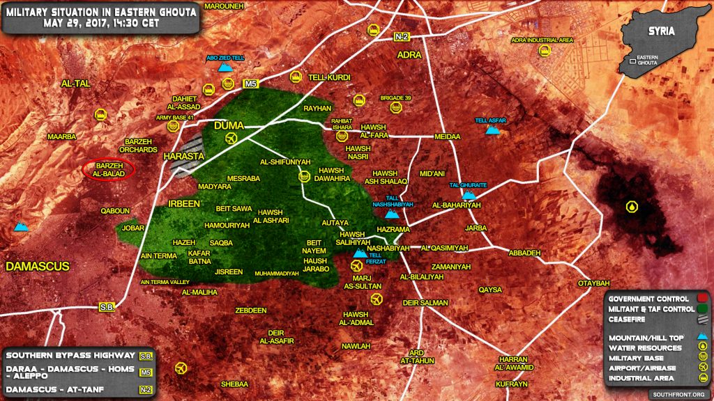 Barzeh Area In Eastern Damascus Is Fully Liberated From Militnats