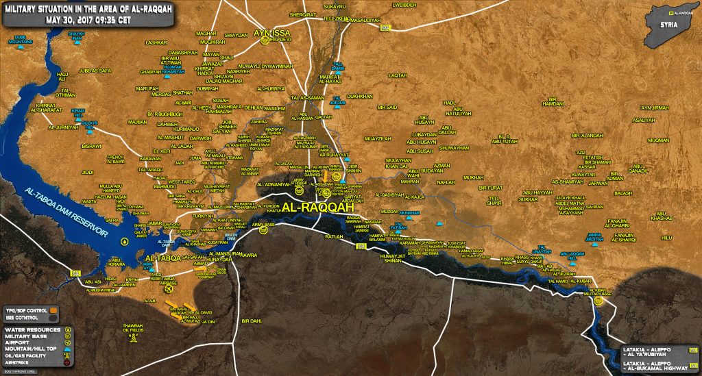 Military Situation In Raqqah Countryside On May 30, 2017 (Syria Map Update)