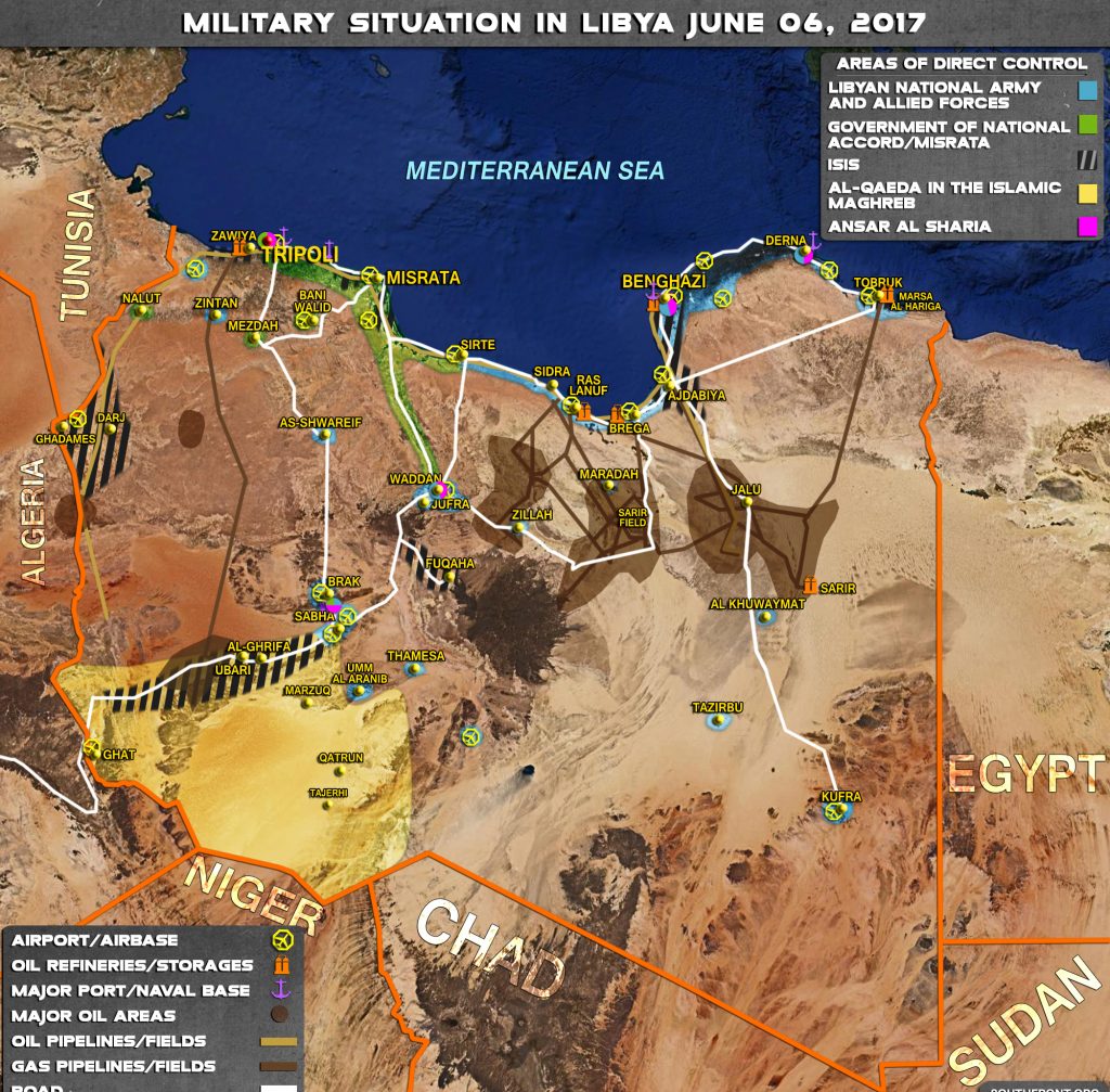 Military Situation In Libya On June 6, 2017 (Map Update)