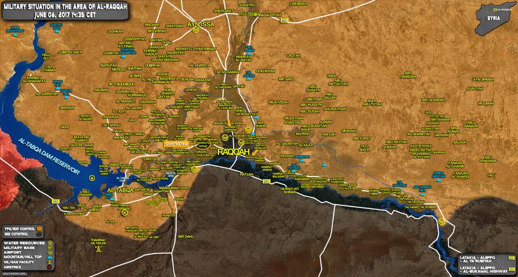 SDF Storms Eastern Part Of Raqqah City, Capures Nazhah Area (Map)