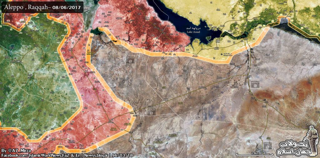 Government Forces Advancing Toward Ithriyah-Raqqa Road From Aleppo Province (Map)