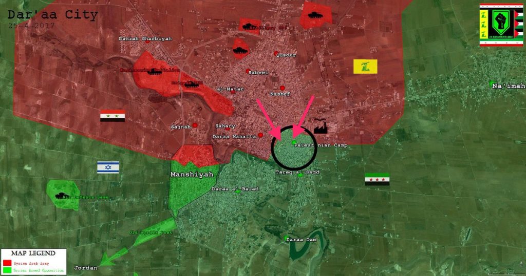 Syrian Army Advancing Inside Palestinian Refugee Camp In Daraa