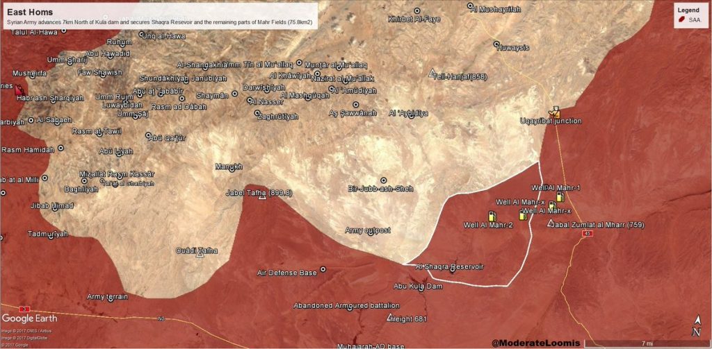 Syrian Army Advancing On Huwaisis In Eastern Homs (Map)