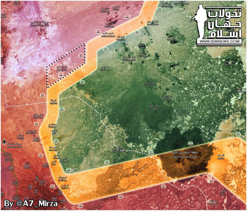 Map Update: Situation In Eastern Damascus Desert After Liberation Of Bir Al-Qasab