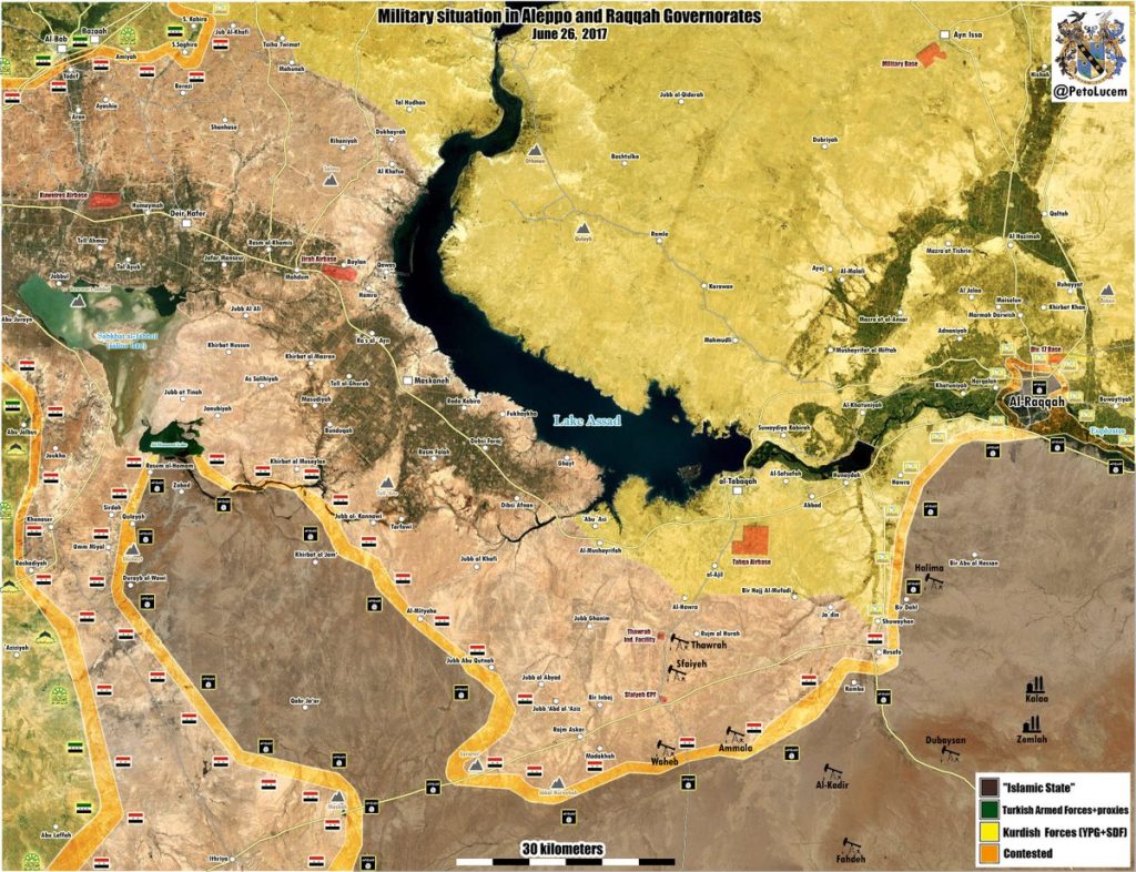 Map Update: Military Situation In Aleppo And Raqqah Provinces After Syrian Army Advances At Ithriyah-Resafa Roads