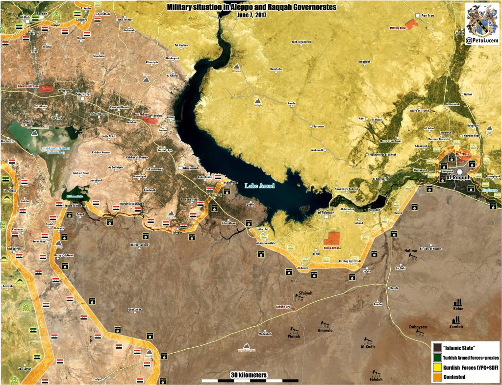 Military Situation In Aleppo-Raqqah Countryside On June 7, 2017 (Map Update)