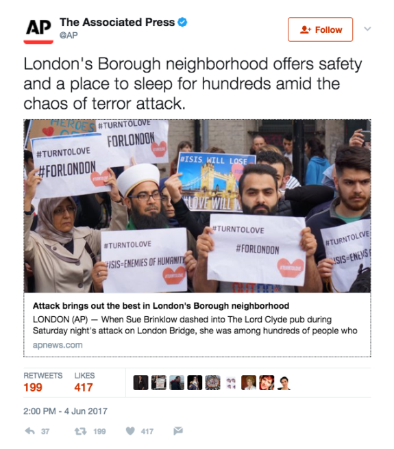 FakeNews: CNN Stages Video With "Anti-ISIS Muslim Protesters" Following London Attack