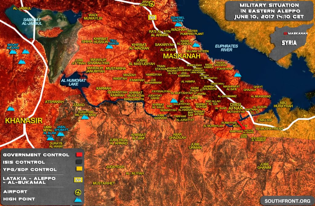 Syrian Army Further Pushes To Raqqah Province (Map)