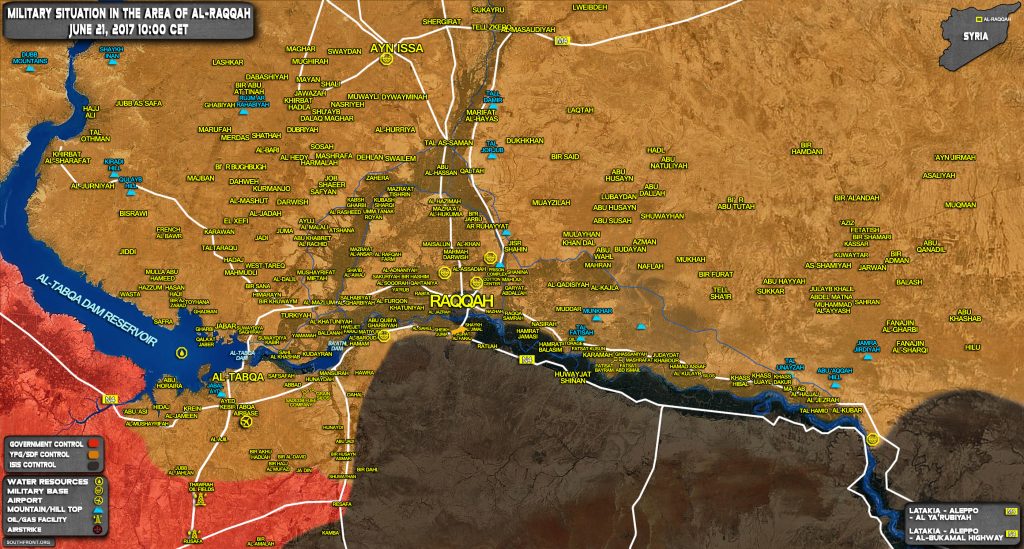 SDF Attempting To Encircle Raqqah From Southern Direction (Map)