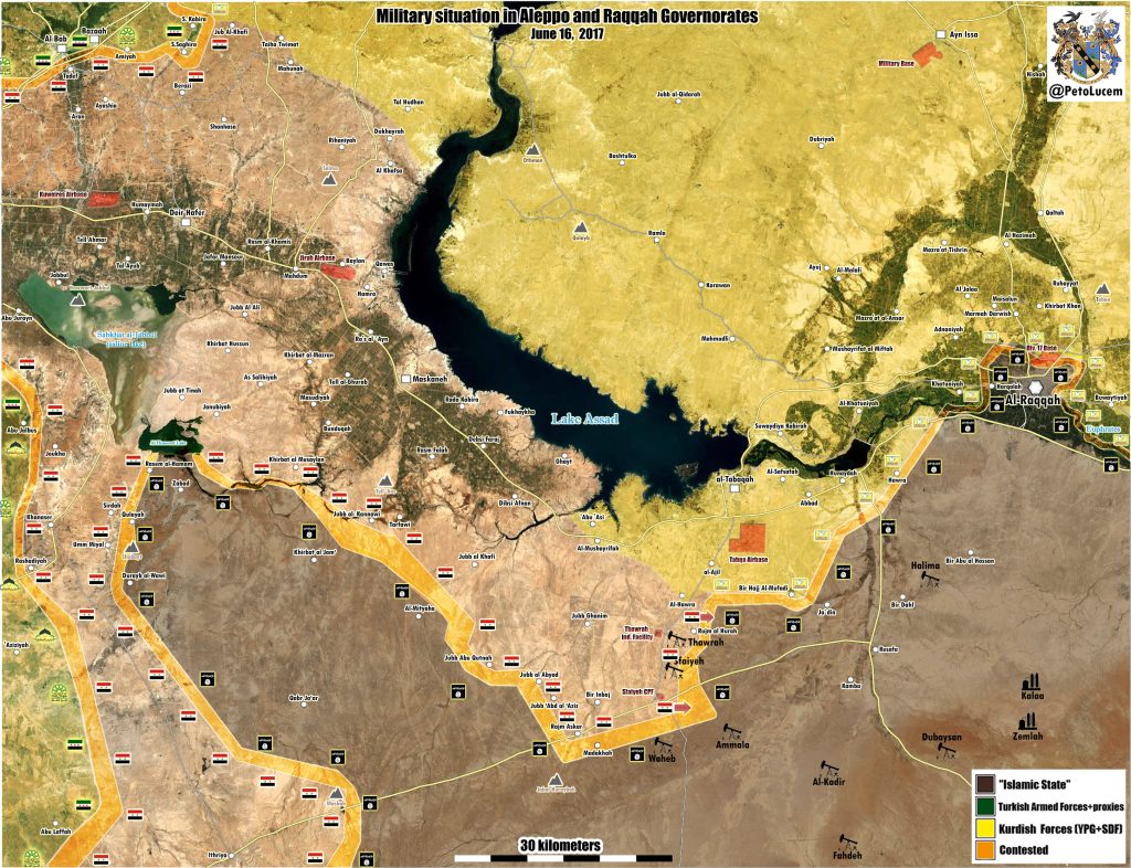 Government Forces Make Large Gains In Raqqah Province (Map)