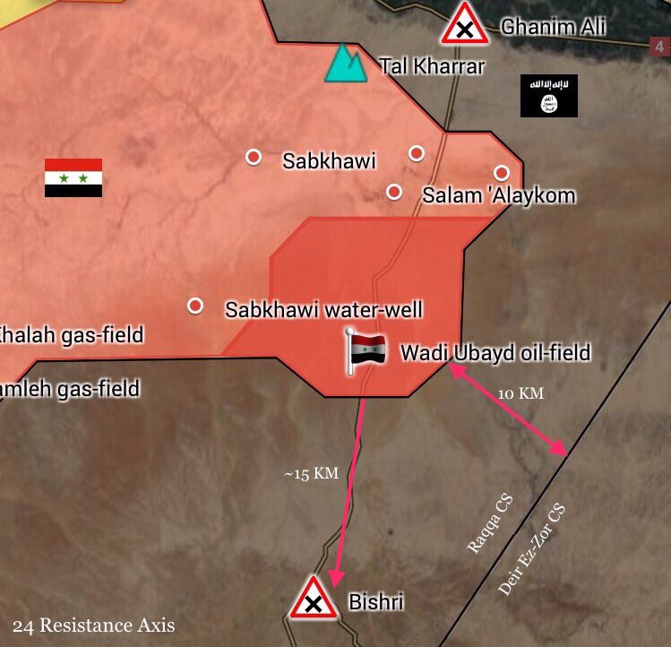 Syrian Army And Tribal Forces Push To Strategic Bishri Triangle In Southern Raqqah (Maps)