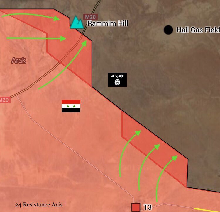 Government Forces Pressure ISIS Terrorists East Of Arak Gas Field In Eastern Homs