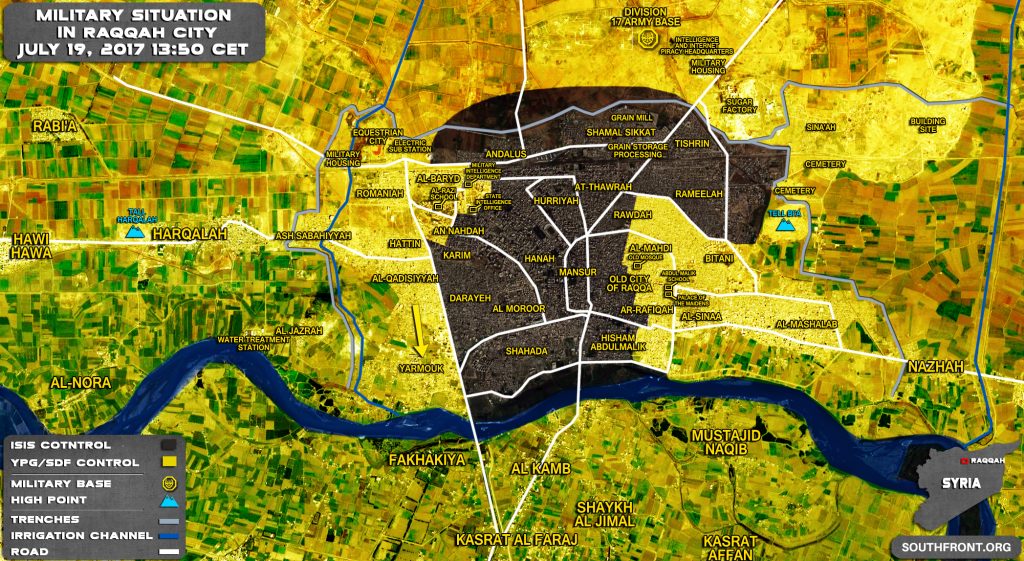 US-backed Forces Advance In Southern Part Of Raqqah City, Destroy Few ISIS Vehicles (Map Update)