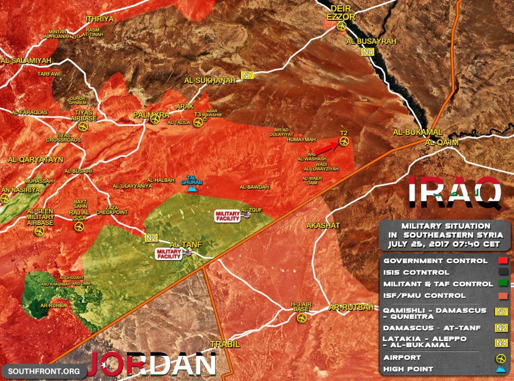 Russian MoD: Syrian Army Liberated T2 Pumping Station, Deployed In 26km From Al-Bukamal (Map Update)