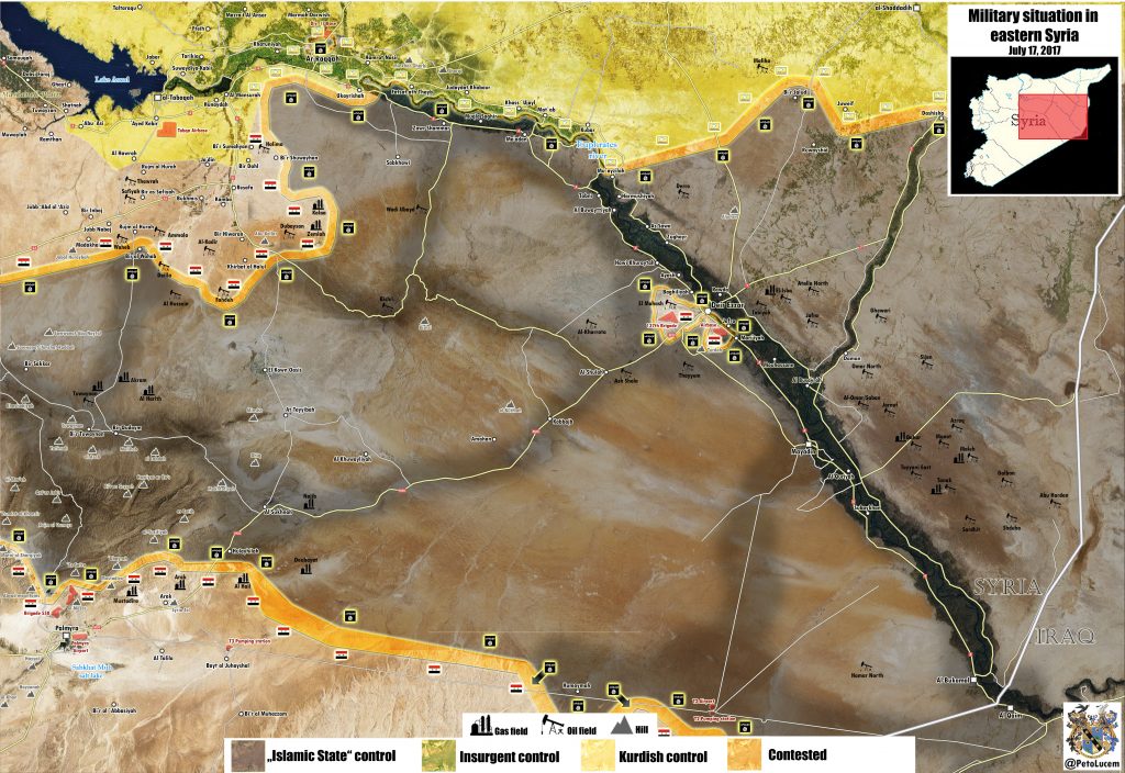 Military Situation In Central Syria On July 17, 2017 (Map Update)