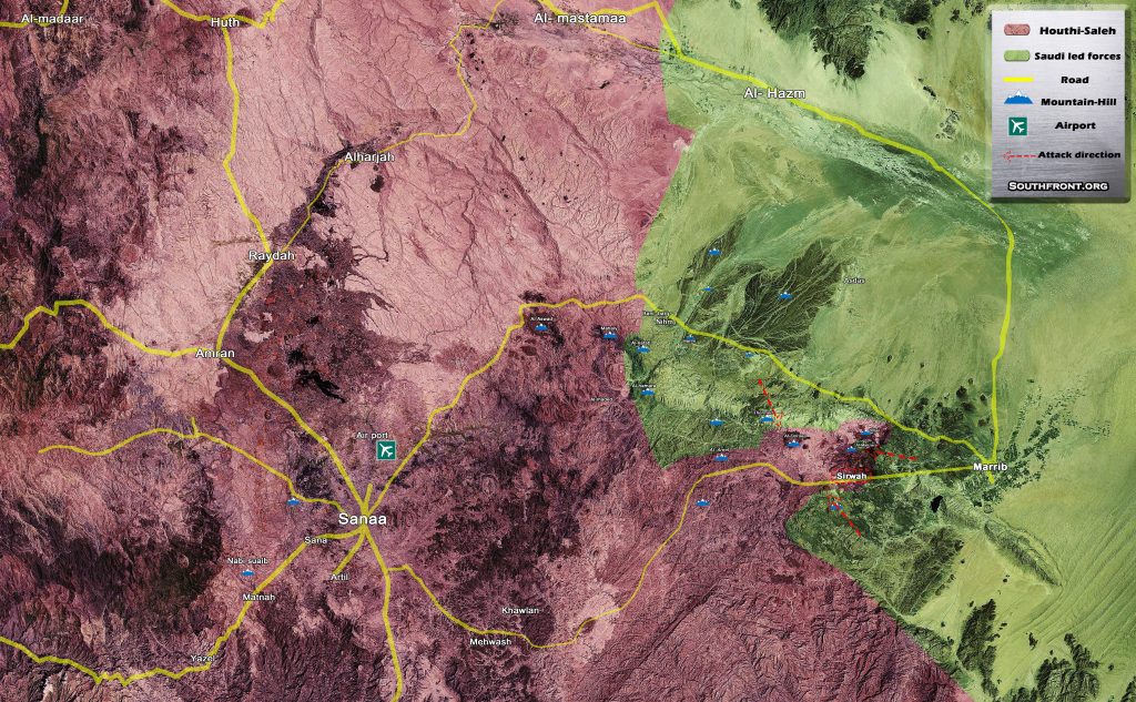 Pro-Saudi Forces Continue Attempts To Impose Siege On Yemeni Capital Of Sanaa (Map Update)