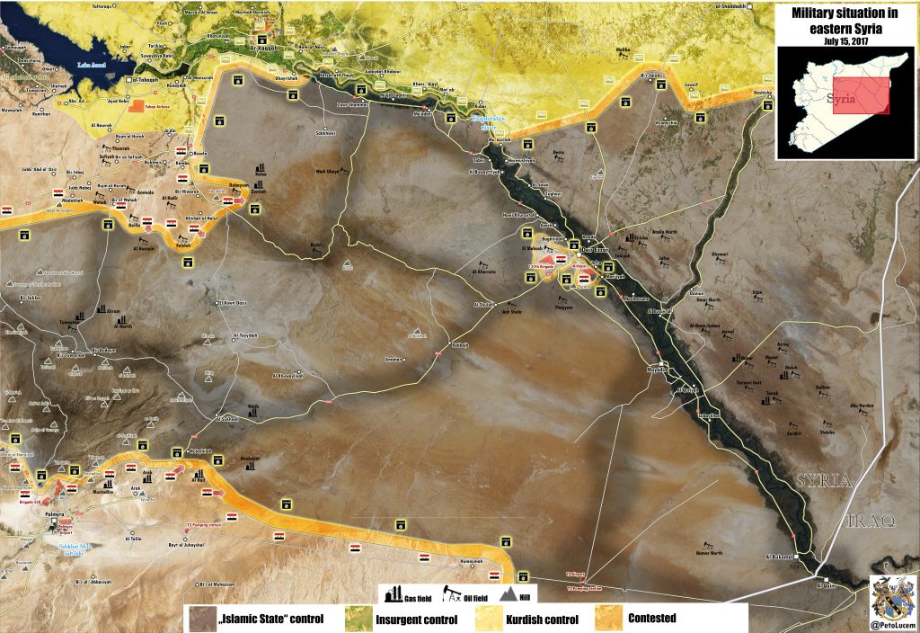 Map Update: Syrian Army Progress Along Road Between Resafa And Sukhna