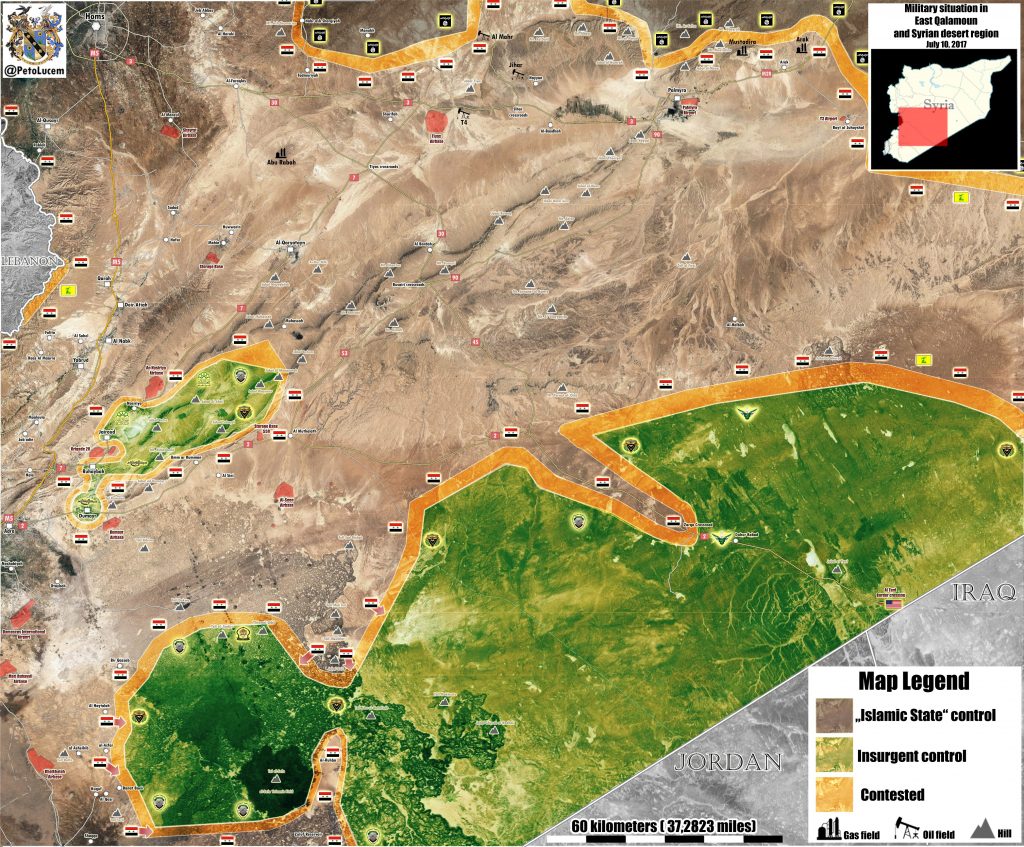 Military Situation In Southeastern Syria On July 10, 2017 (Maps)